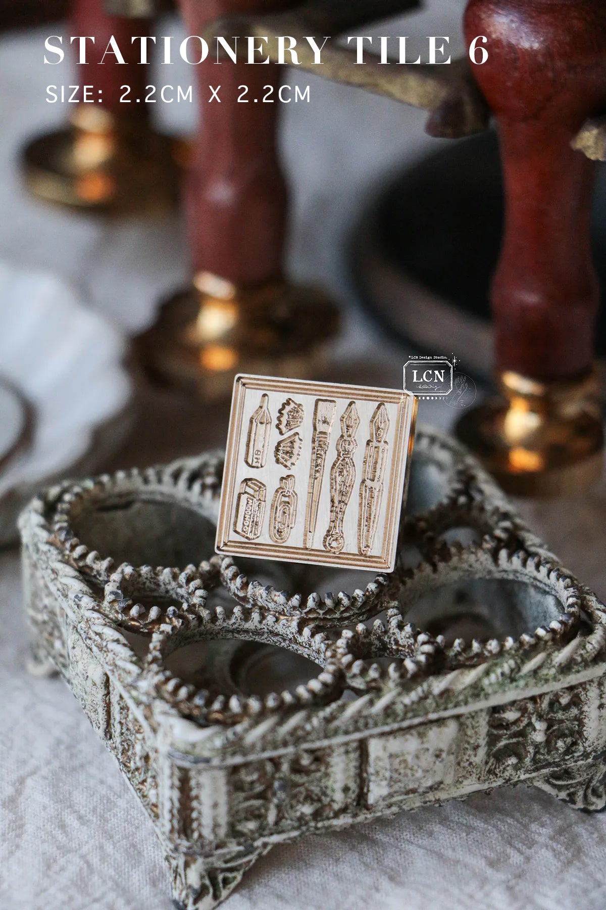 LCN Design Studio:Stationery Tile 5 - 8 Wax Seal Stamps
