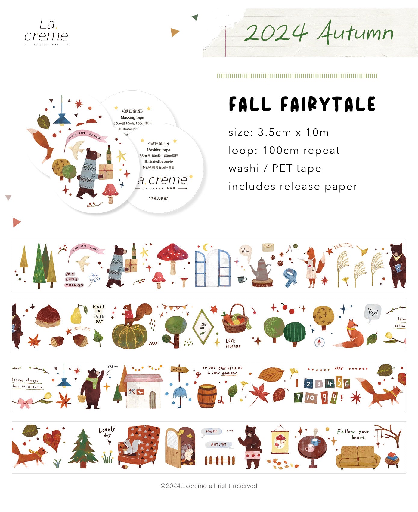 Lacreme Masking Tape: Fall Fairytale
