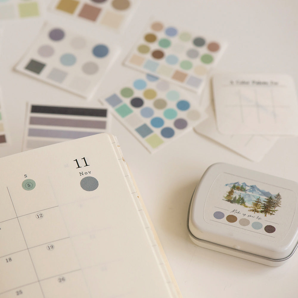 MU Lifestyle Color Palette Tin Can Stickers