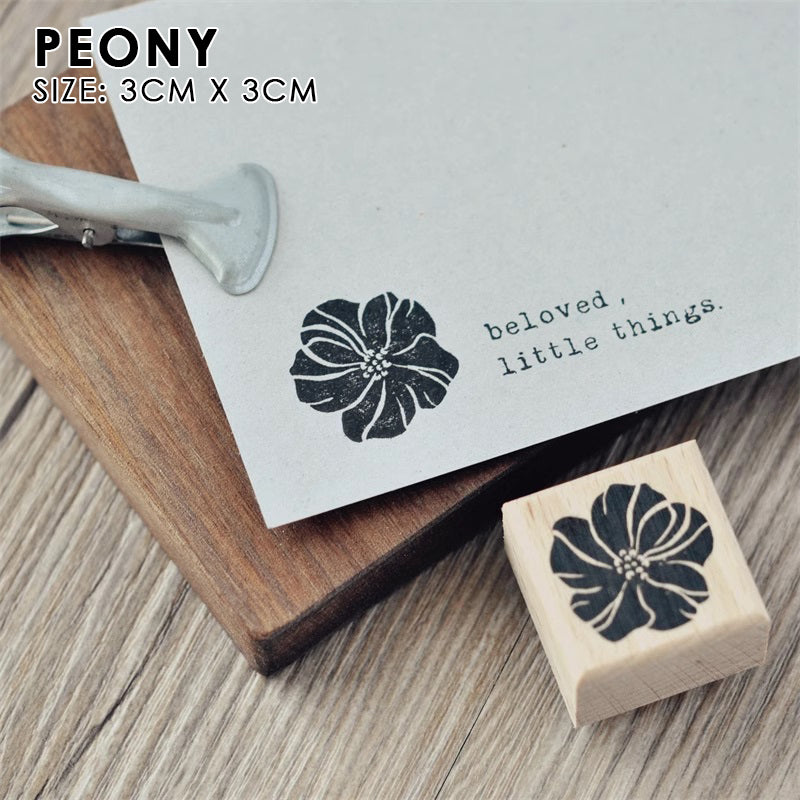 Maru Stationery: Little Flowers Rubber Stamp