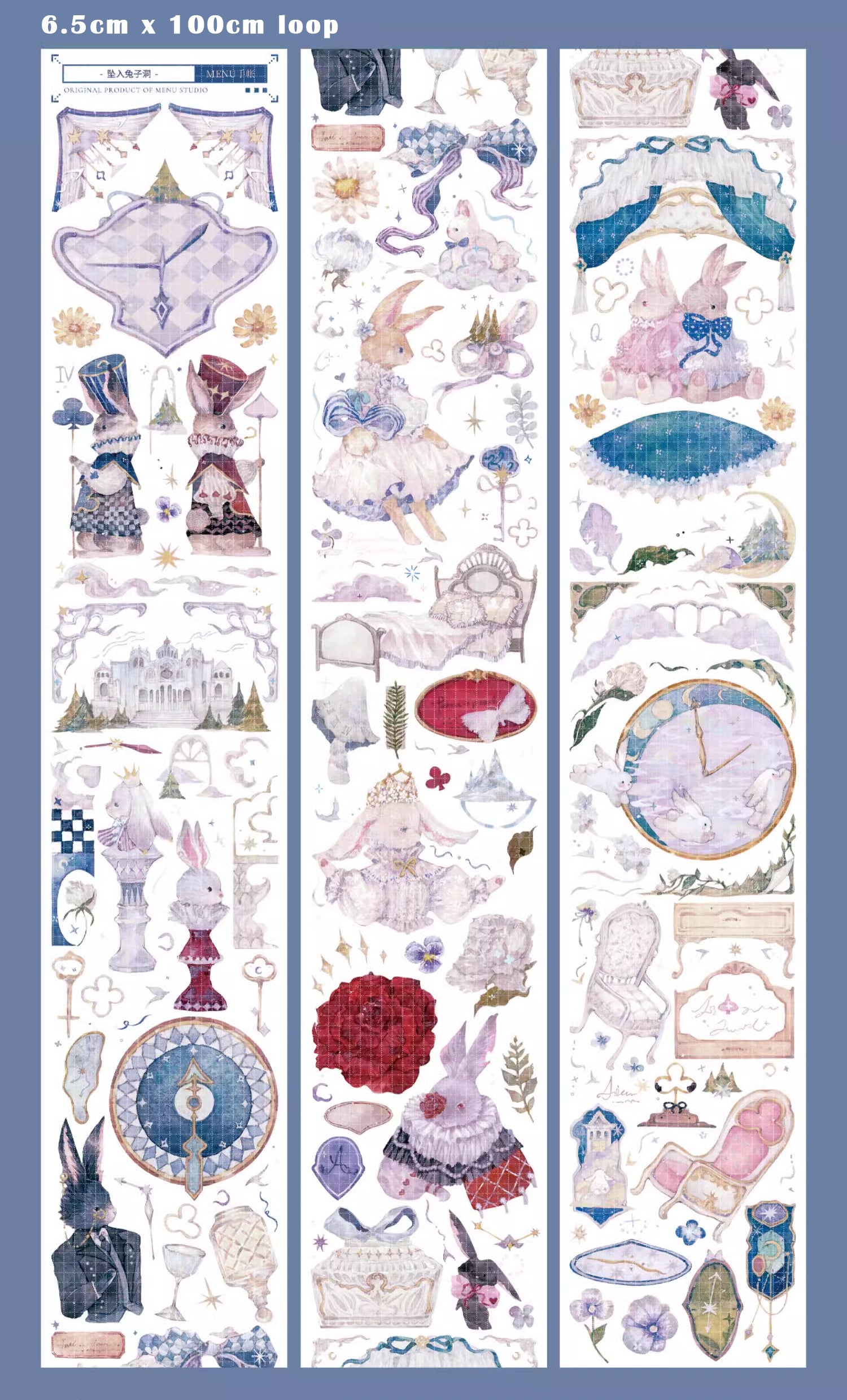 Menu Stationery Masking Tape: Down the Rabbit Hole