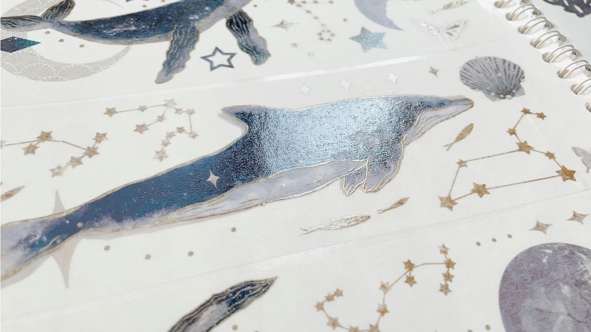 Menu Stationery Masking Tape: Galaxy of Whales