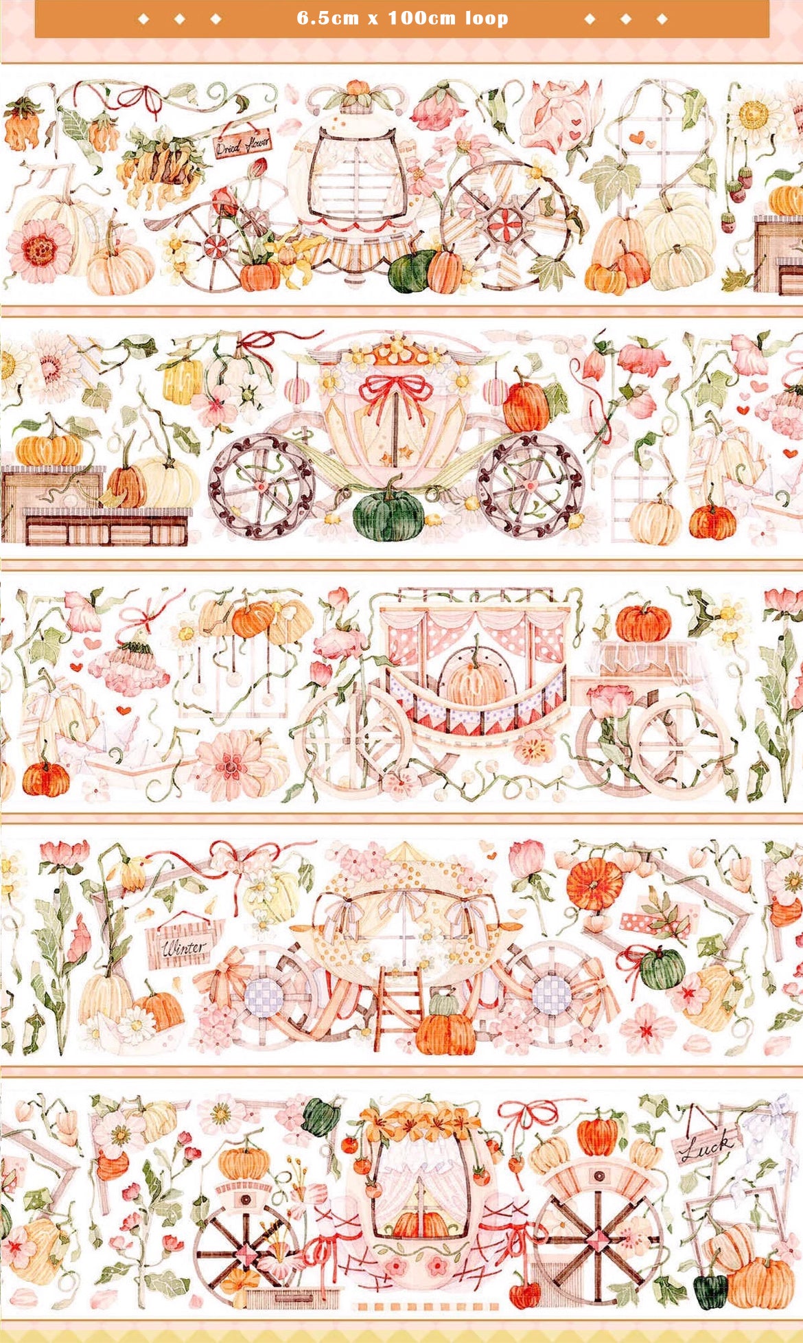 Menu Stationery Masking Tape: Pumpkin Carriage