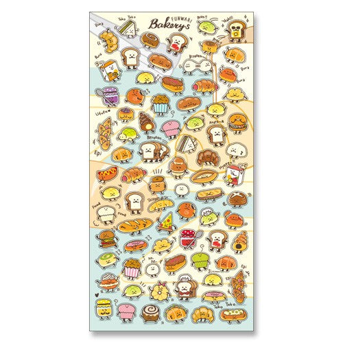 Mind Wave Sticker Sheet: Cute Food