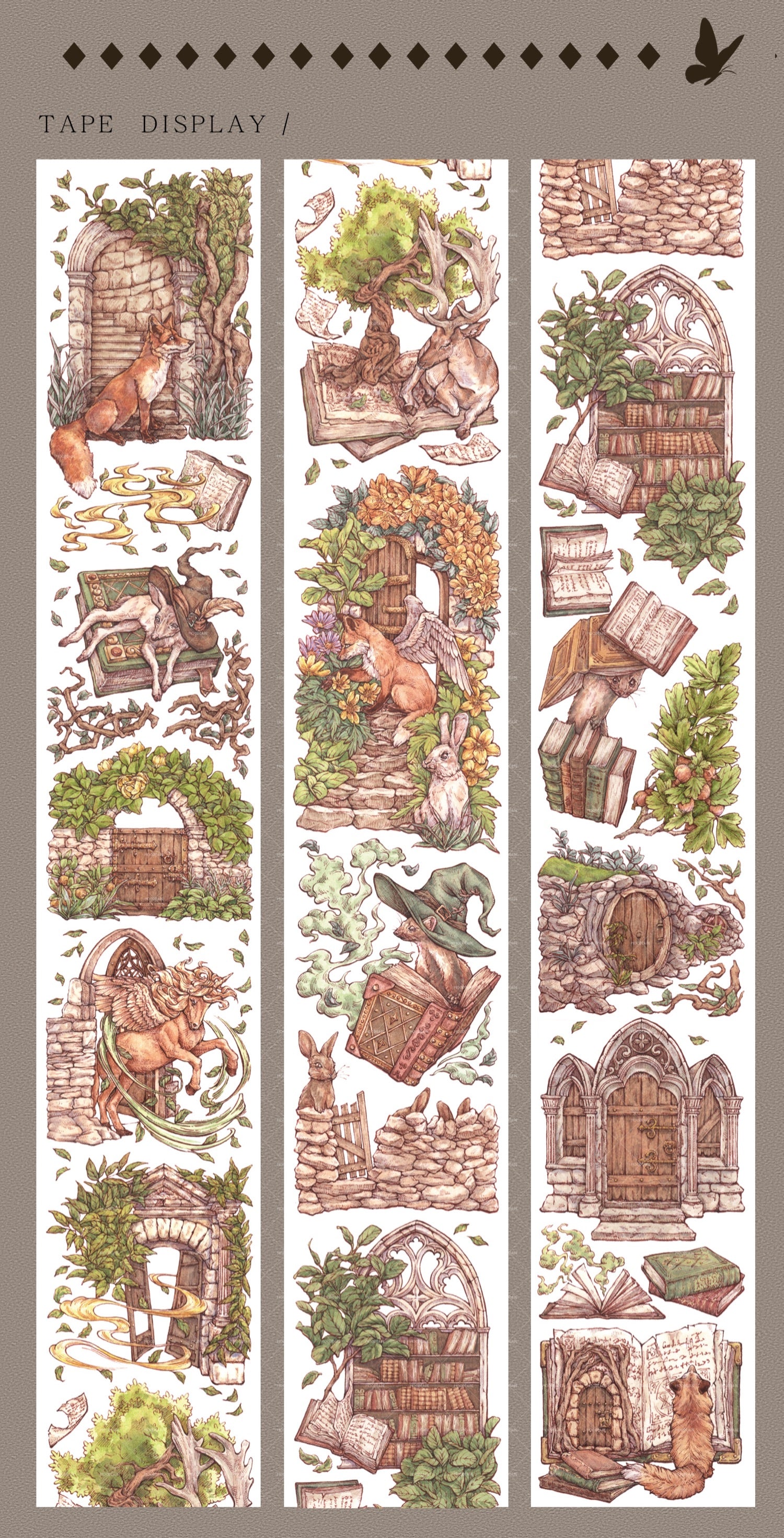 Moodtape: Forest Fantasy Book Masking Tape