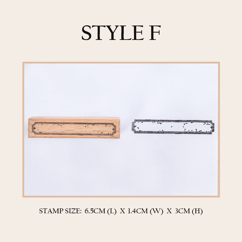 Mottled Rectangular Frames Rubber Stamps