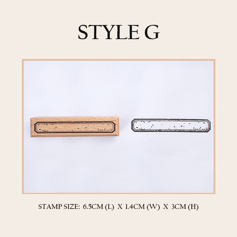 Mottled Rectangular Frames Rubber Stamps