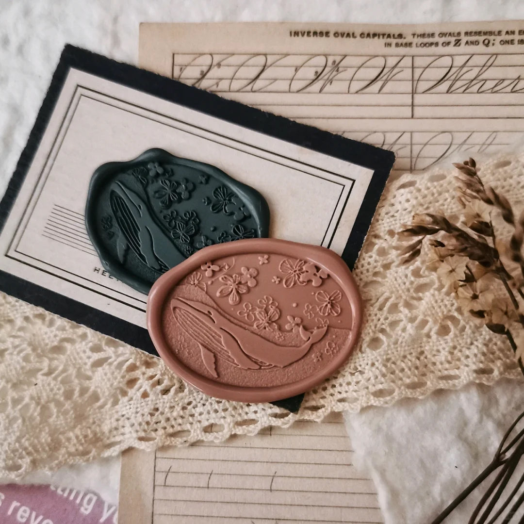 Oceanic Studio Wax Seal Stamp: Sea of Flowers