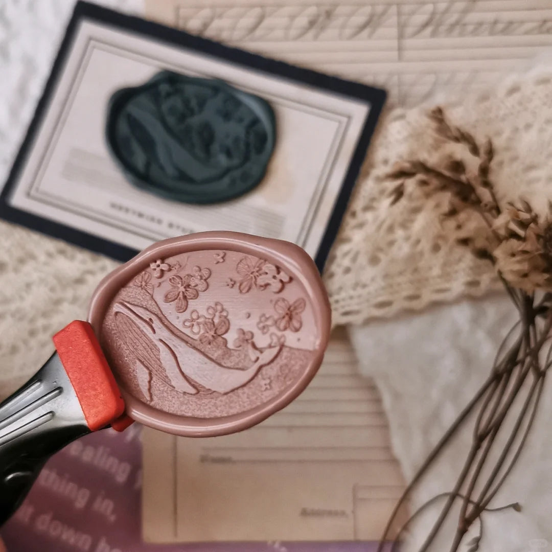 Oceanic Studio Wax Seal Stamp: Sea of Flowers
