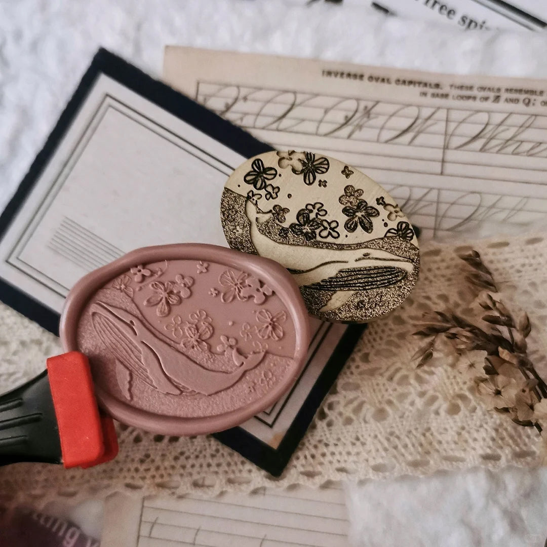 Oceanic Studio Wax Seal Stamp: Sea of Flowers