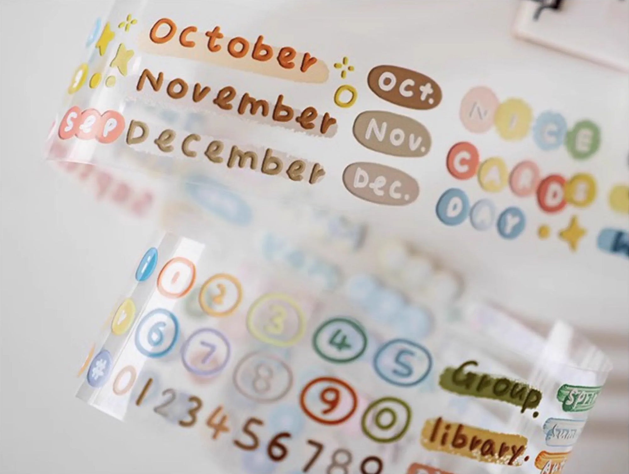 Orange Studio Masking Tape: Bubble Letters