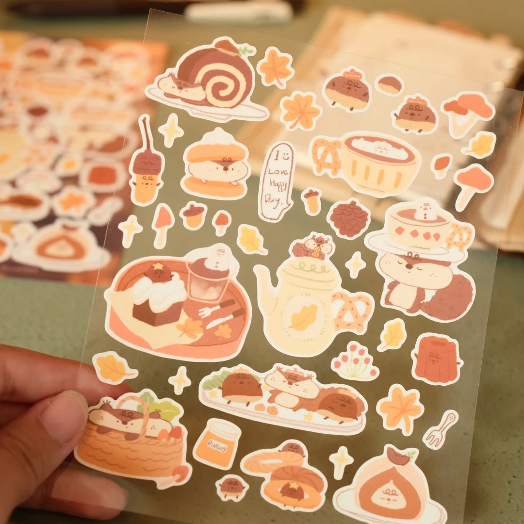 Rolling Island Sticker Sheet: Chestnut Squirrel