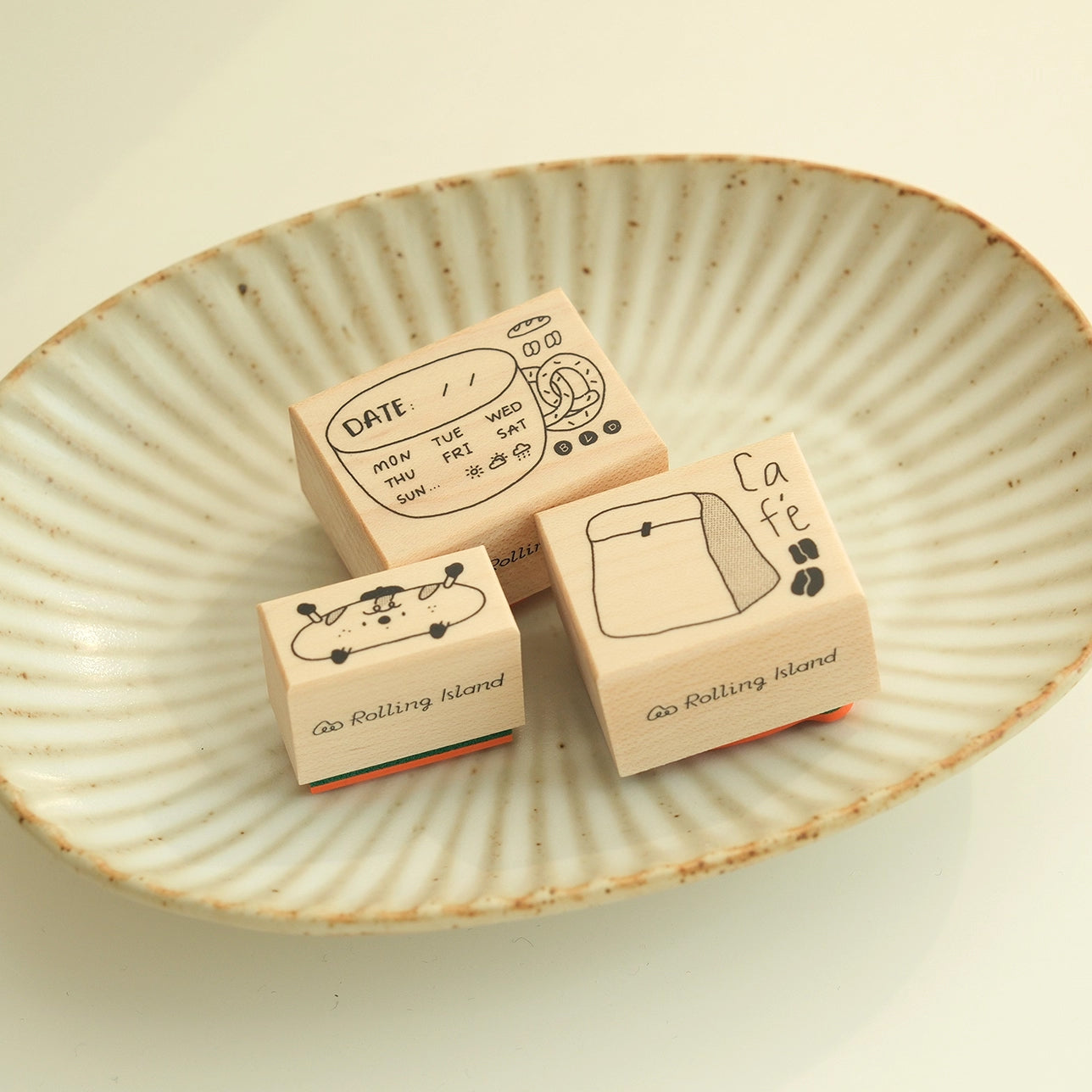 Rolling Island Rubber Stamp: Coffee Time