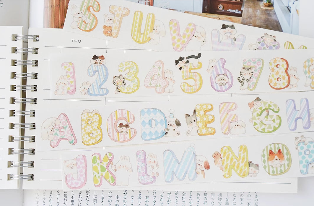 Tang Yuan Masking Tape: Lovely Number and Letter