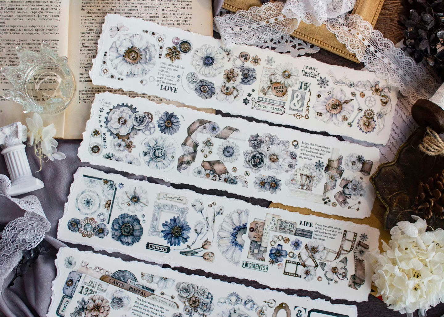 Timegrid Masking Tape: Old Flowers