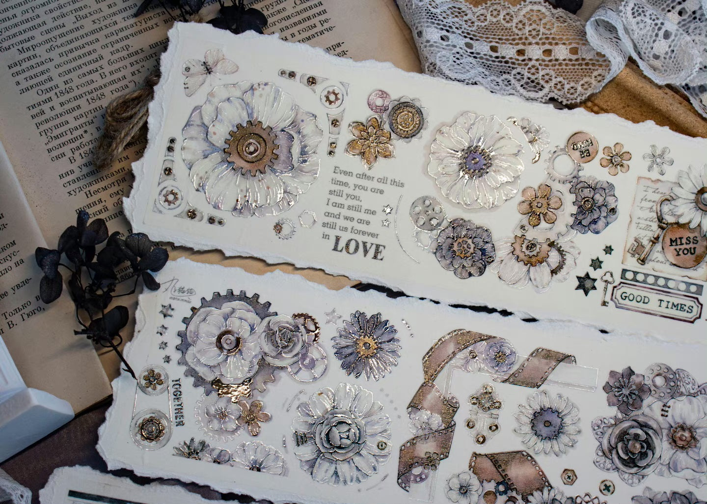 Timegrid Masking Tape: Old Flowers