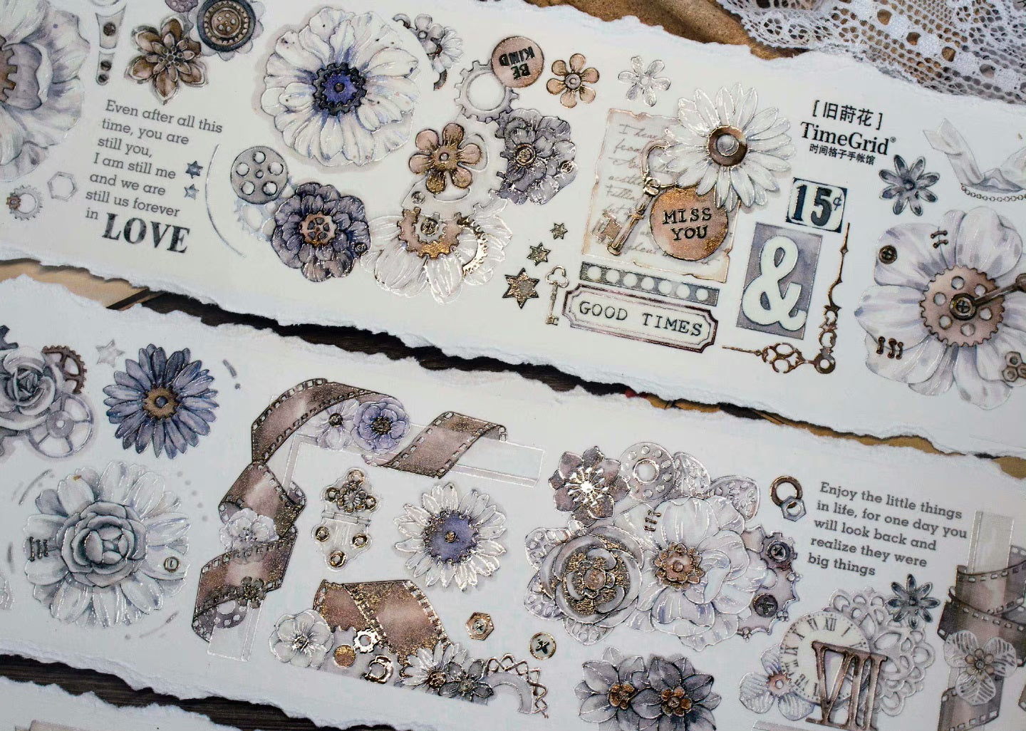 Timegrid Masking Tape: Old Flowers