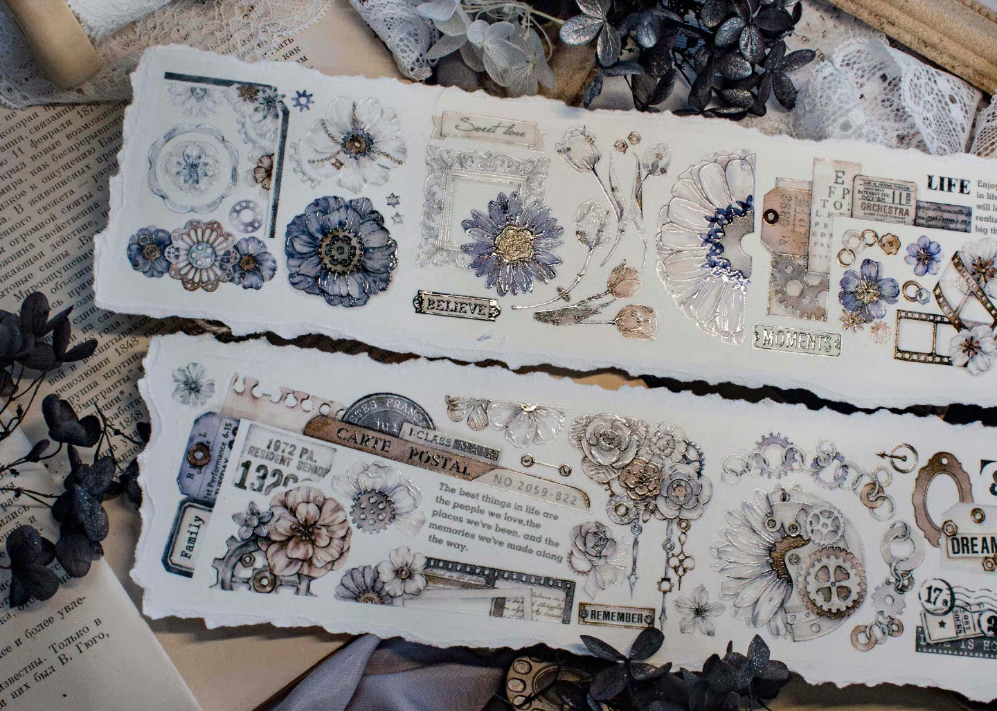 Timegrid Masking Tape: Old Flowers