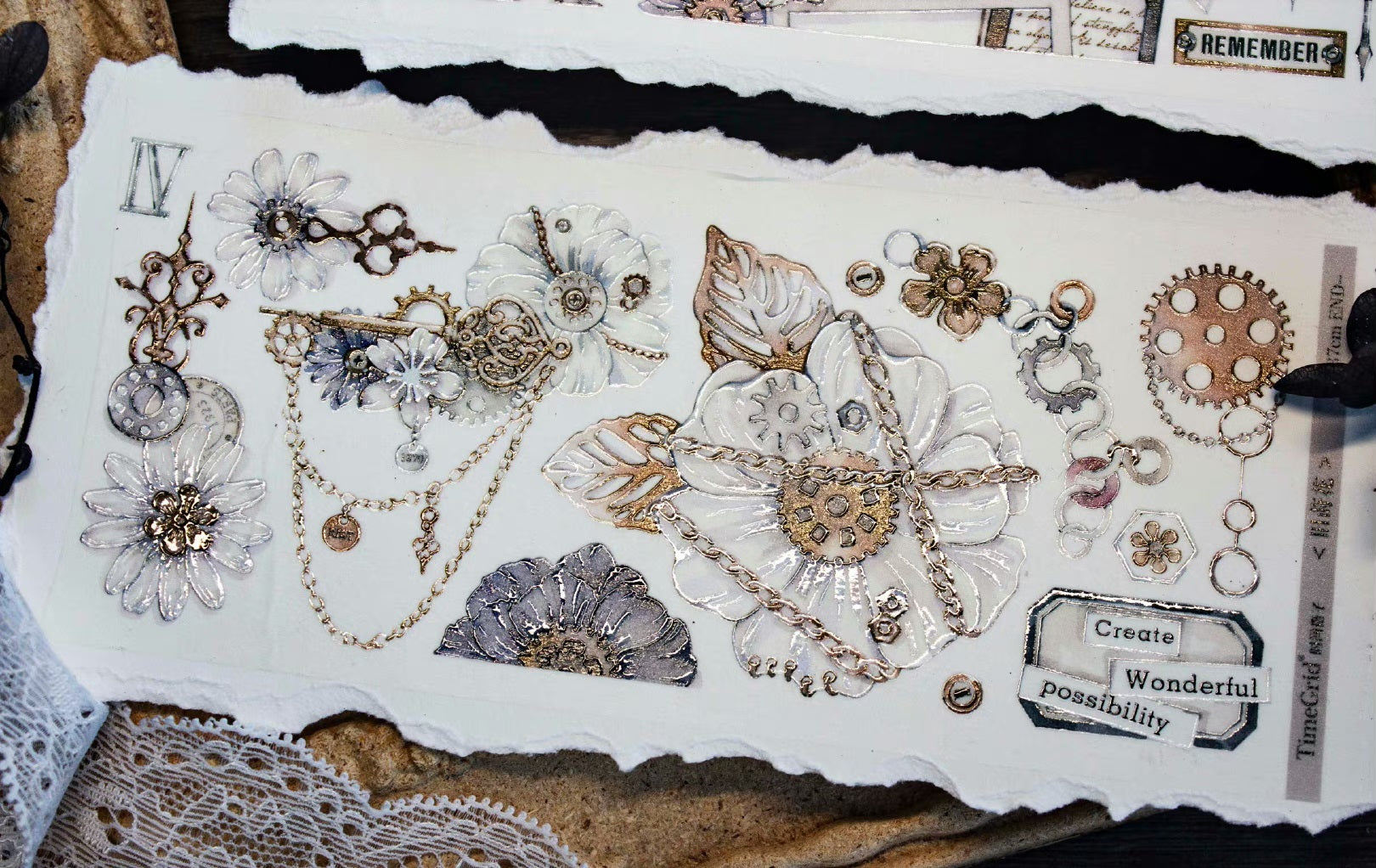 Timegrid Masking Tape: Old Flowers