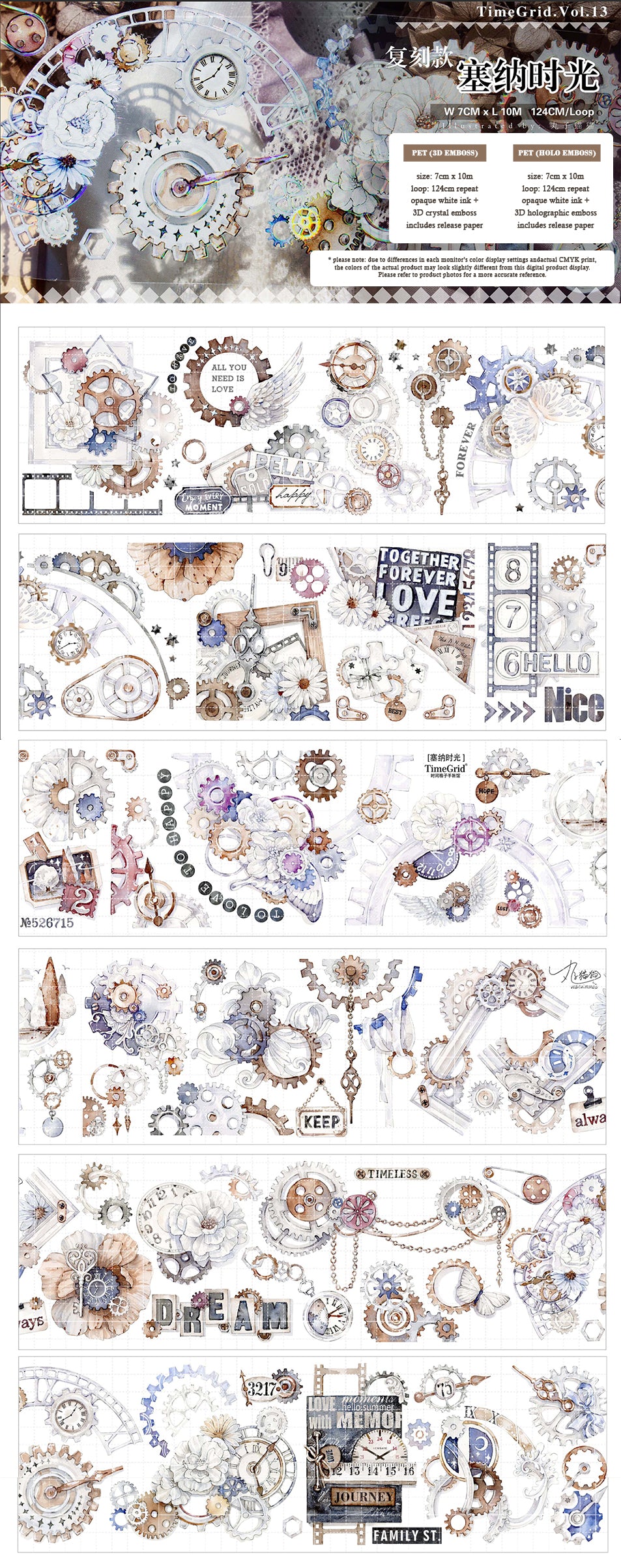 Timegrid Masking Tape: Steam Era