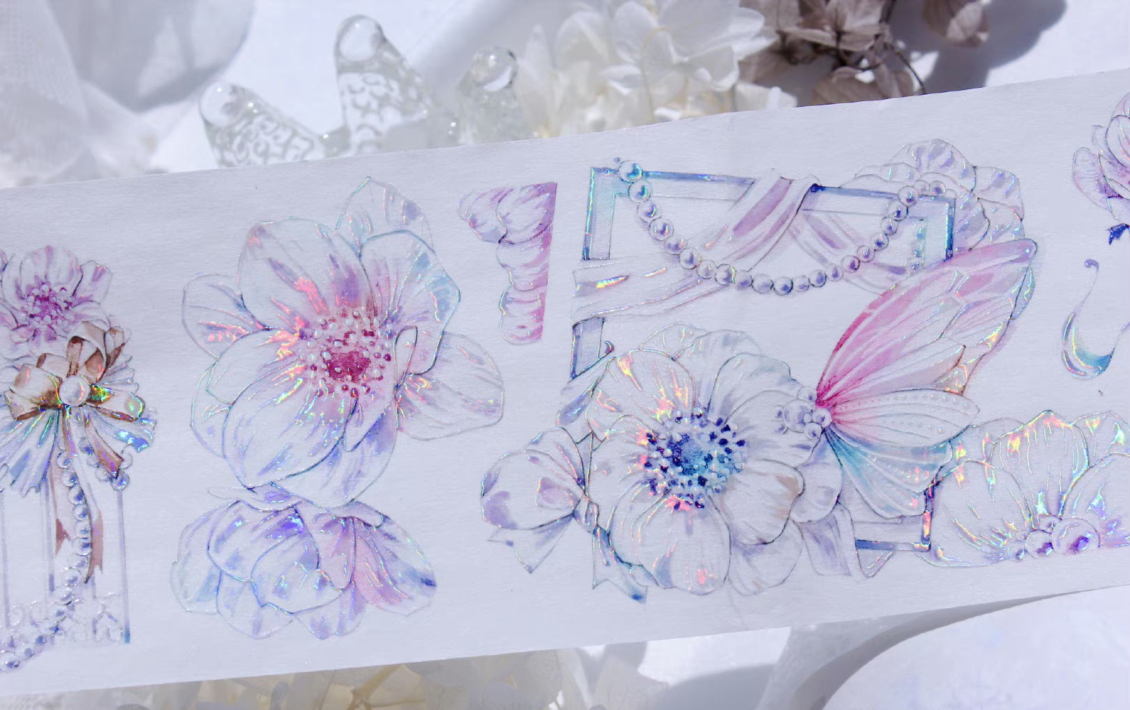 Timegrid Masking Tape: White Flower