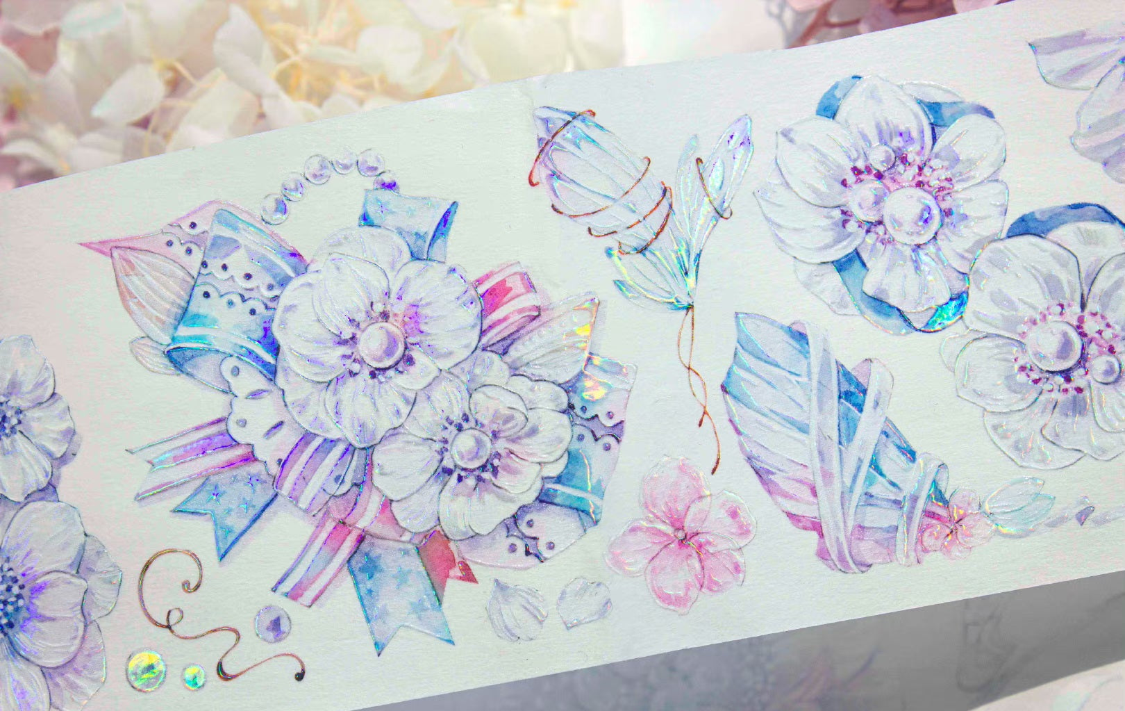 Timegrid Masking Tape: White Flower