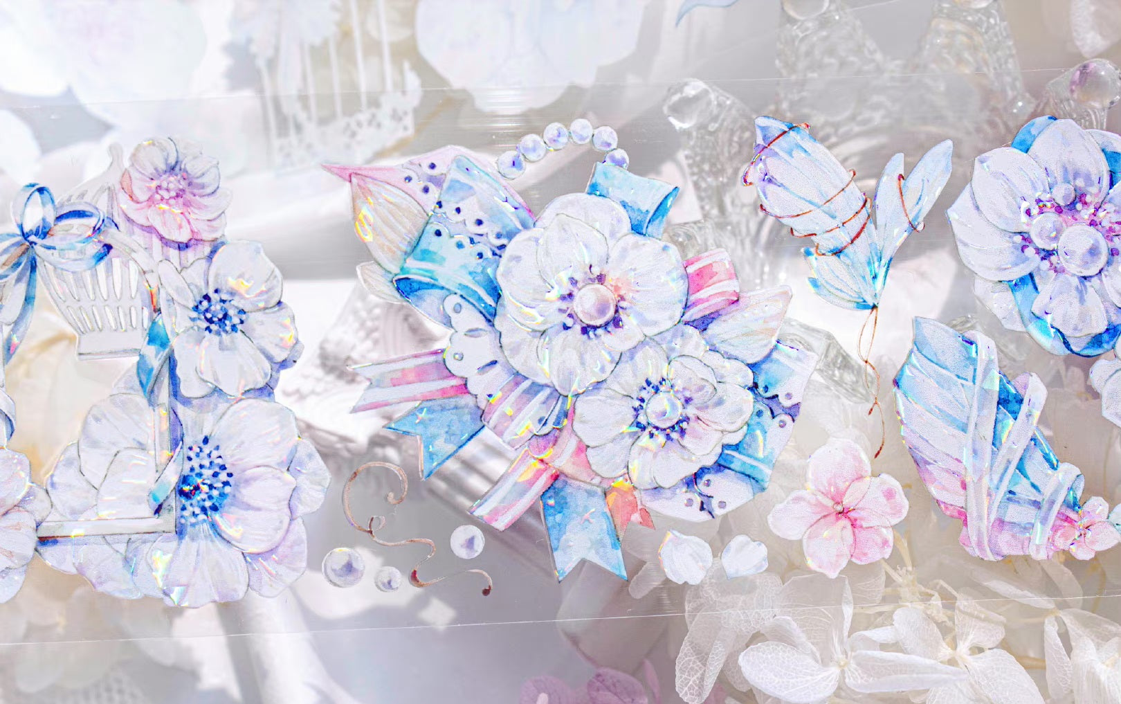 Timegrid Masking Tape: White Flower