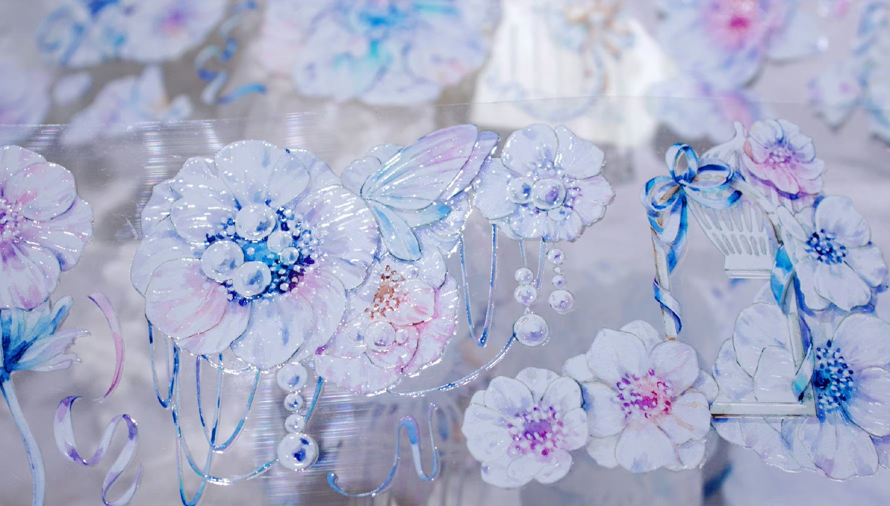 Timegrid Masking Tape: White Flower