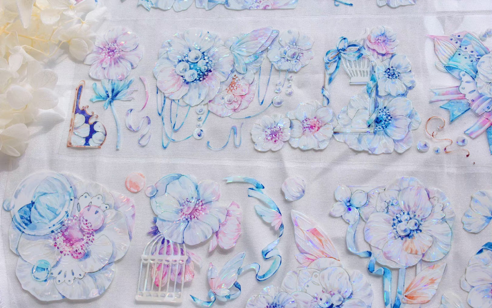 Timegrid Masking Tape: White Flower