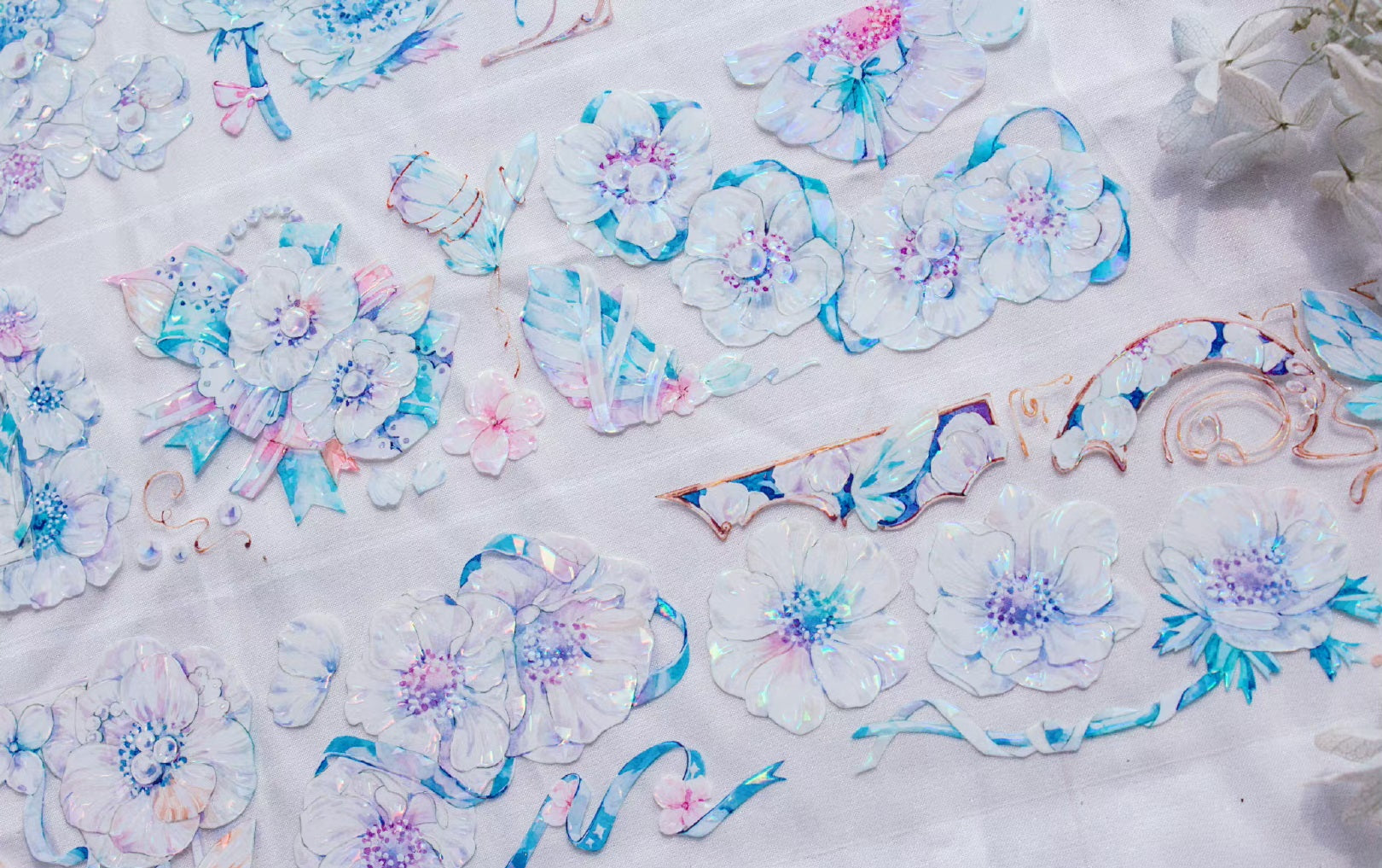 Timegrid Masking Tape: White Flower