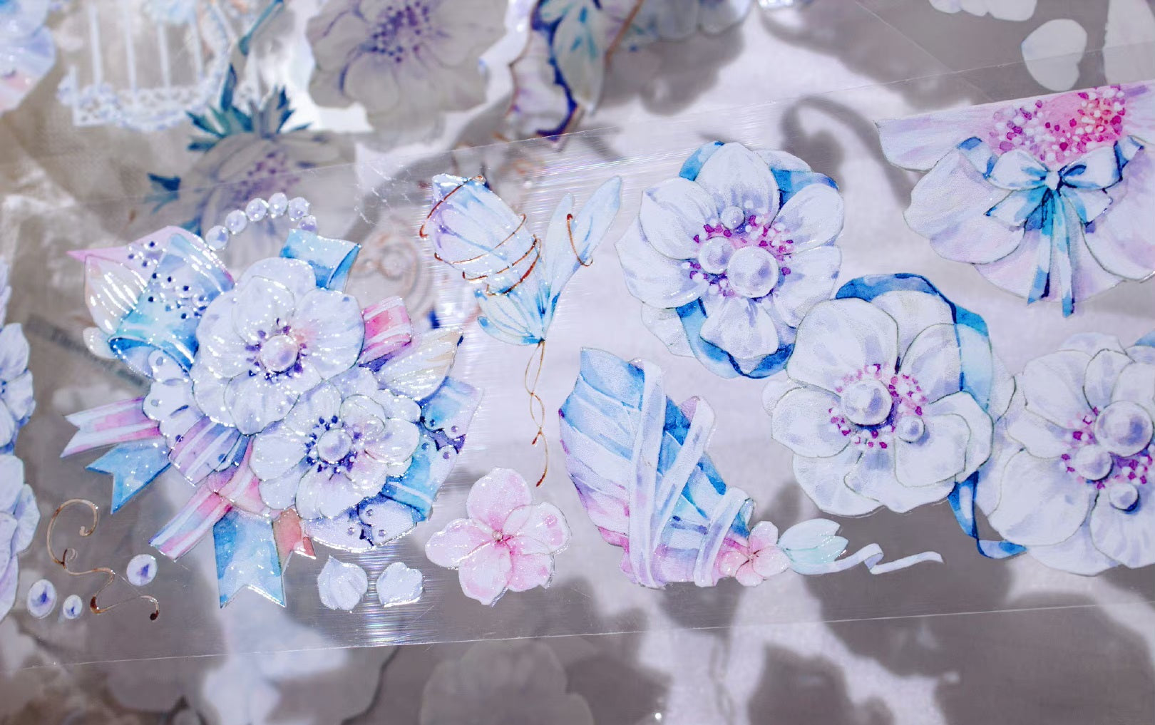 Timegrid Masking Tape: White Flower