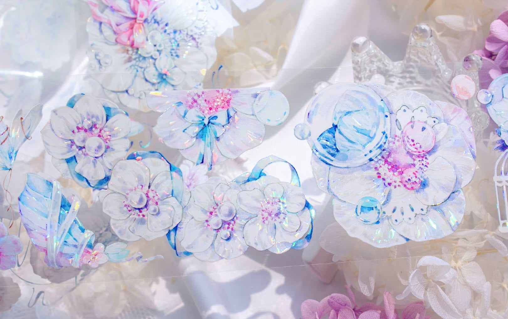 Timegrid Masking Tape: White Flower