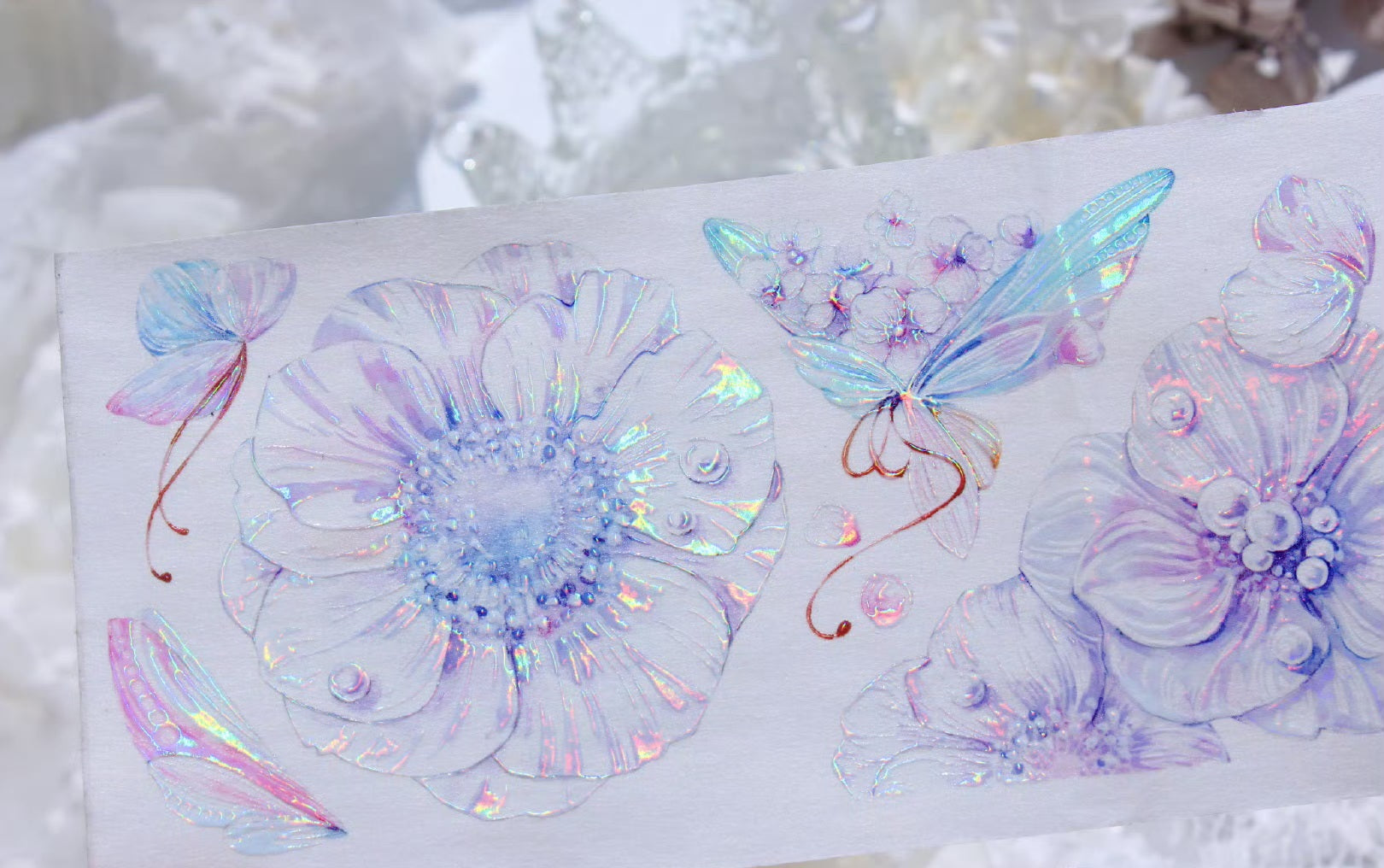 Timegrid Masking Tape: White Flower