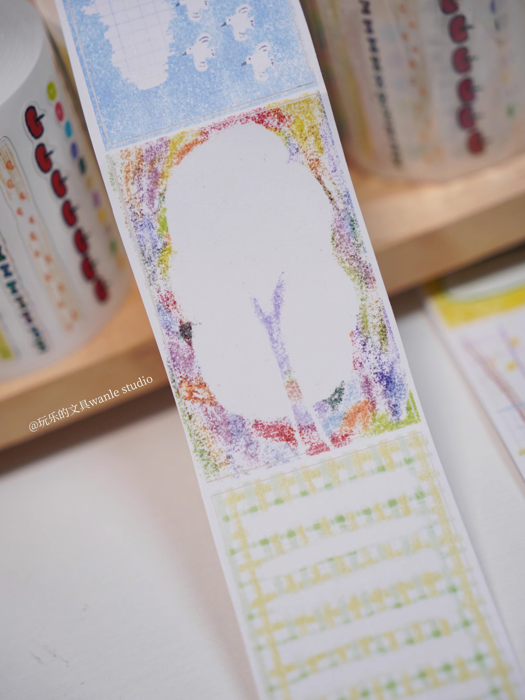 Wanle Studio Sticker Tape: Rainbow Memo