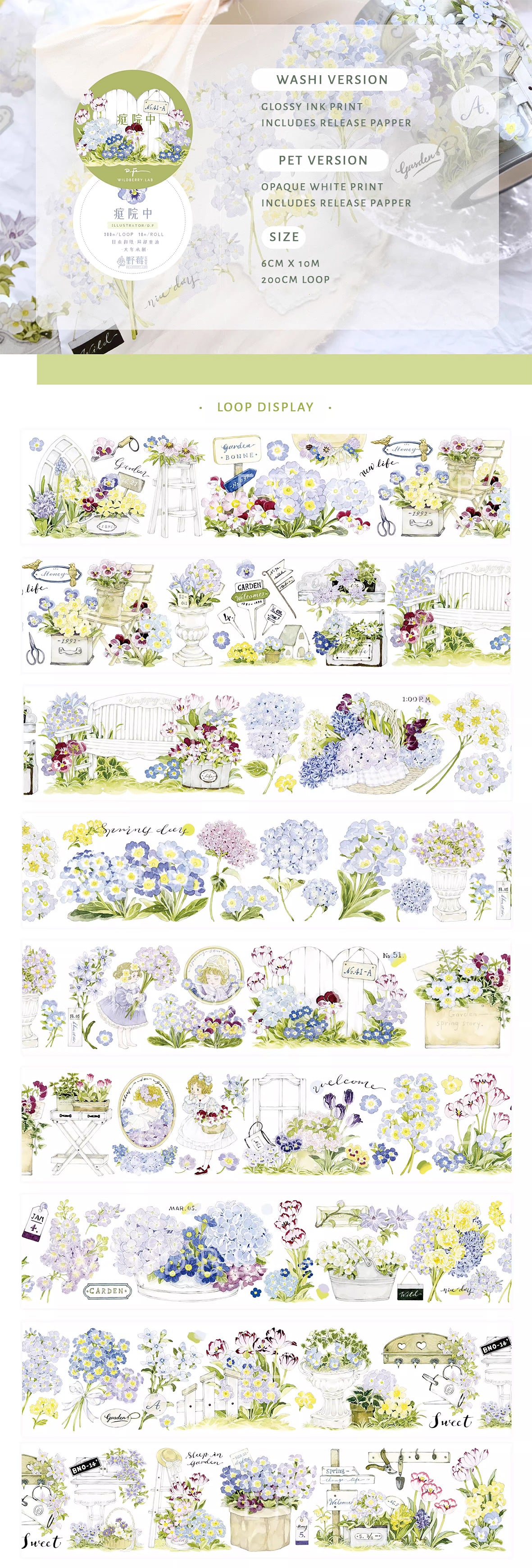 Wildberry Lab Masking Tape: In the Courtyard