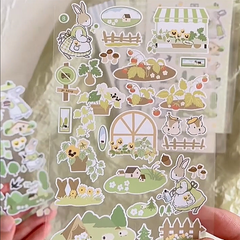 Wildberry Lab Sticker Sheet: Rabbits