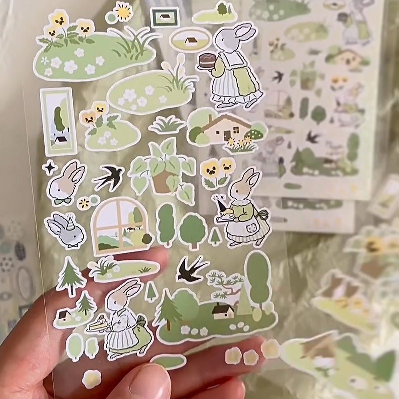 Wildberry Lab Sticker Sheet: Rabbits