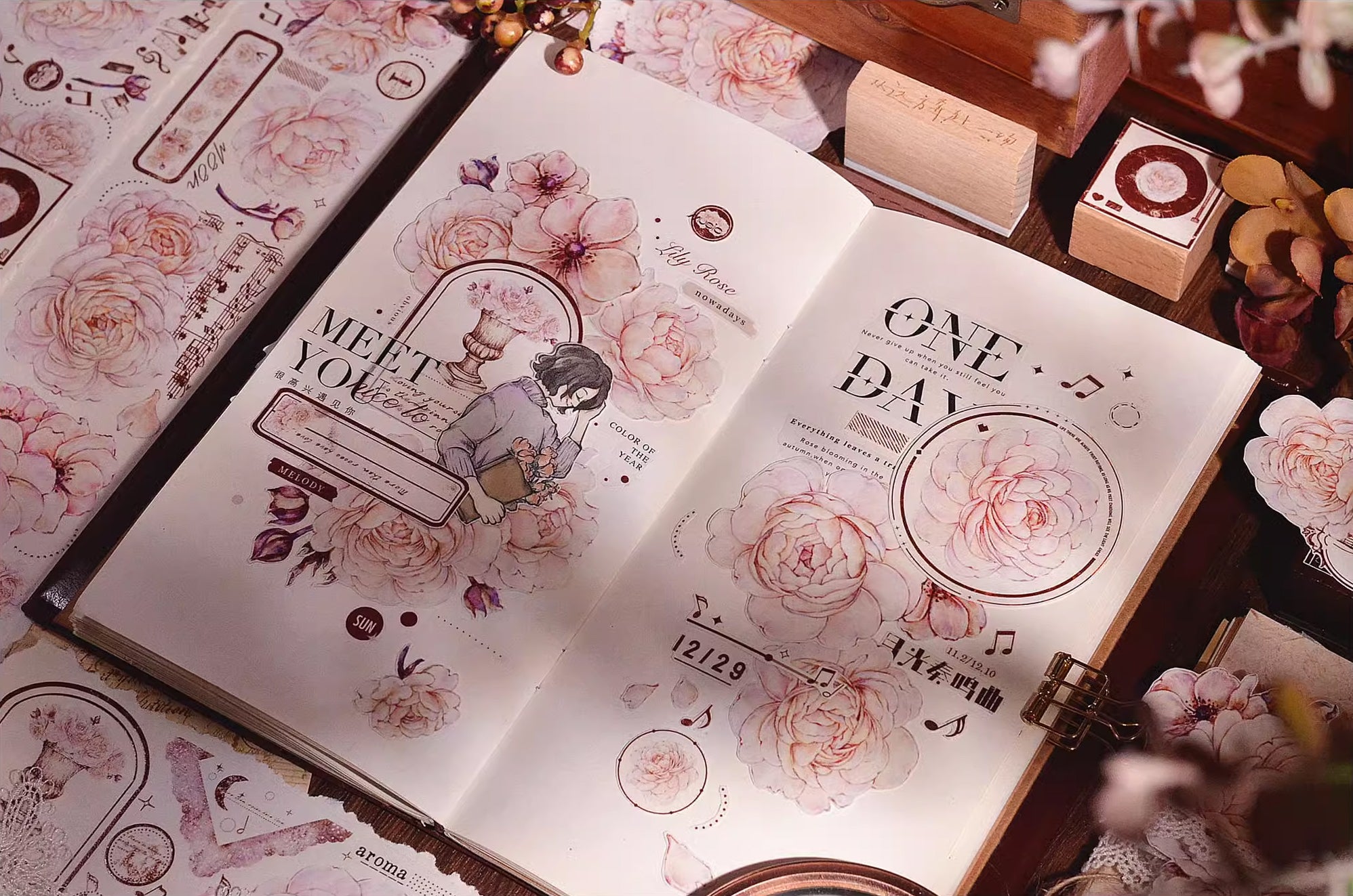 Xiaobai's House Masking Tape: Pink Peony