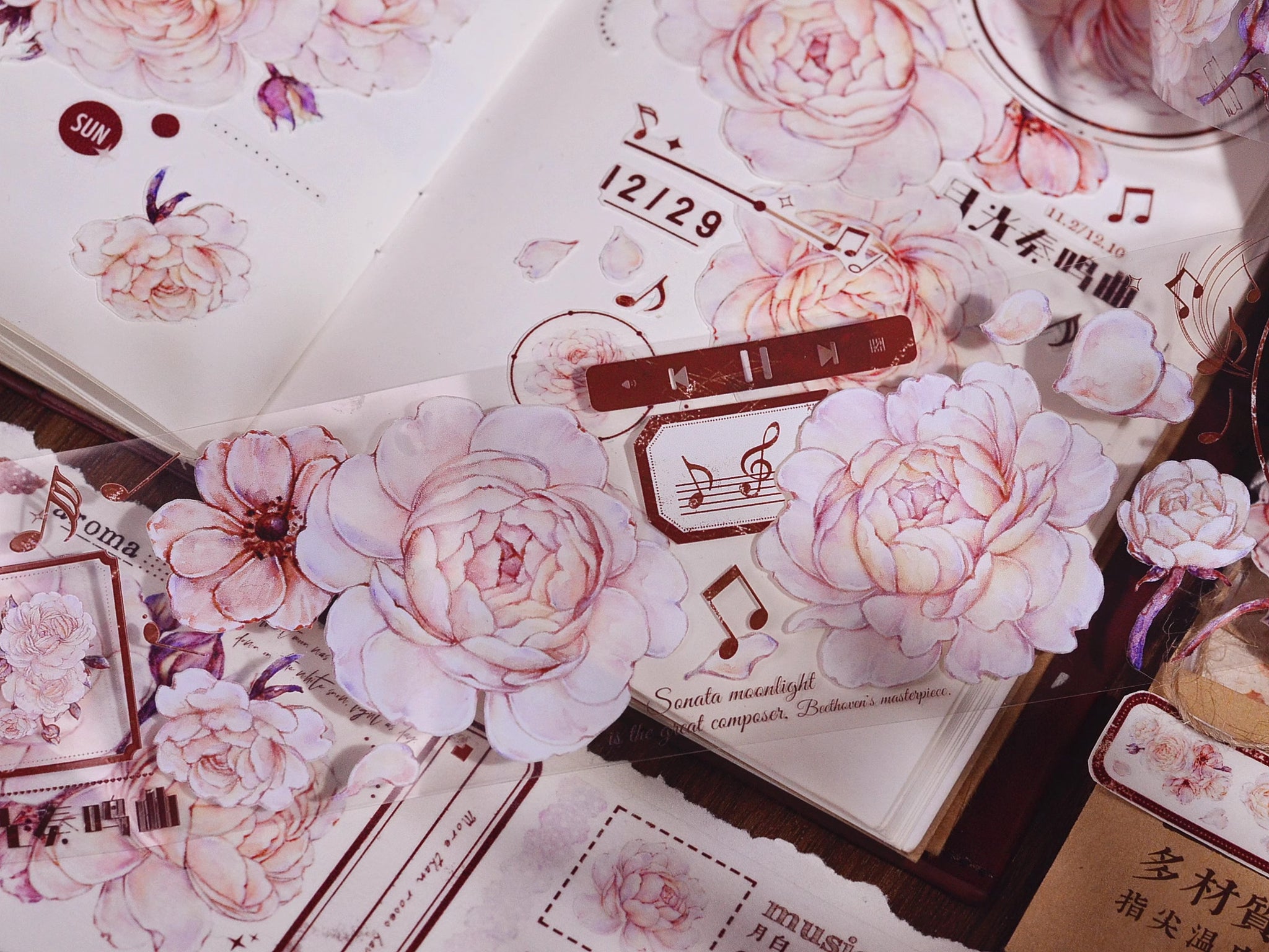 Xiaobai's House Masking Tape: Pink Peony