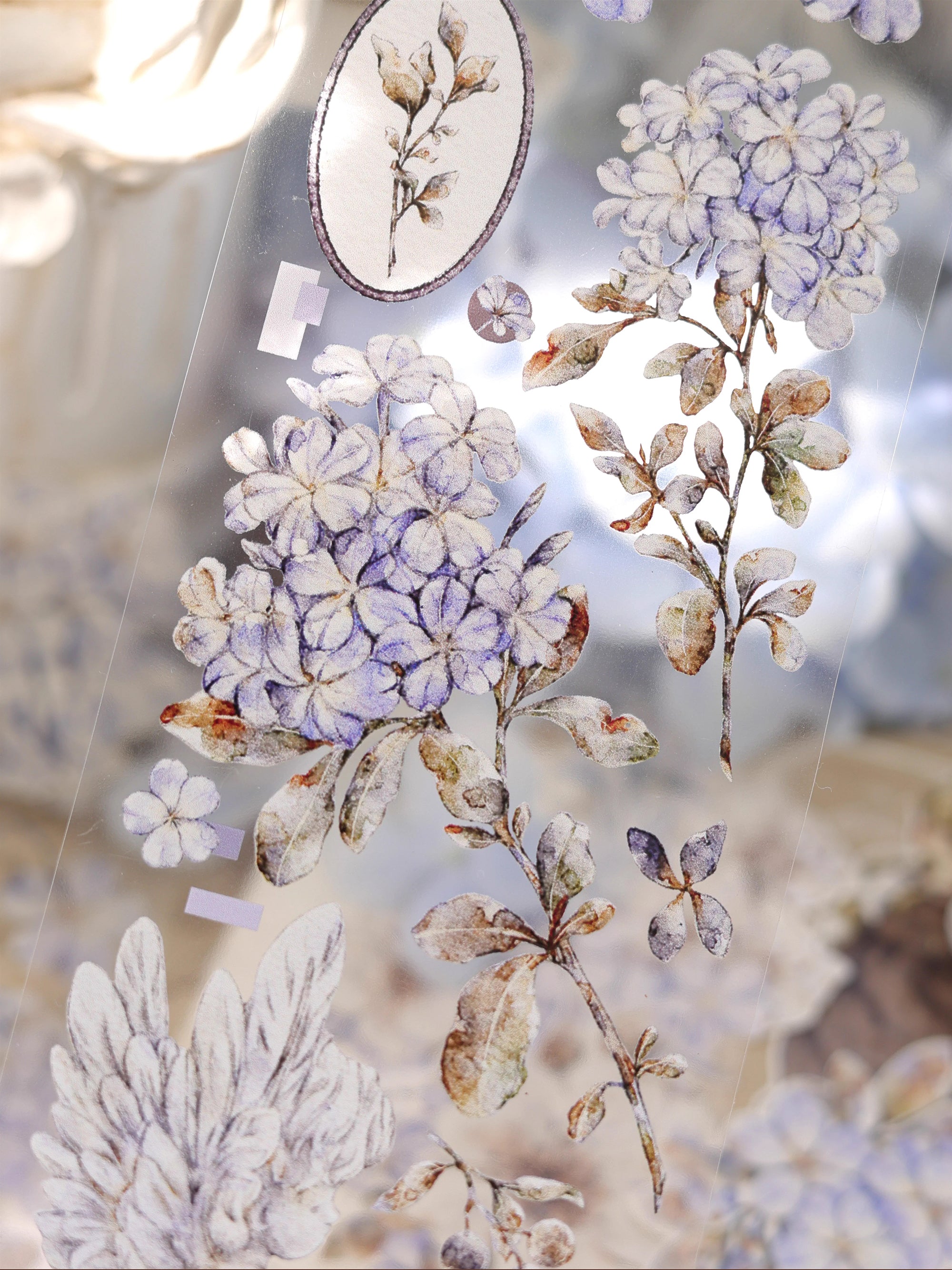 Xiaobai's House Masking Tape: Blue Snow Flowers