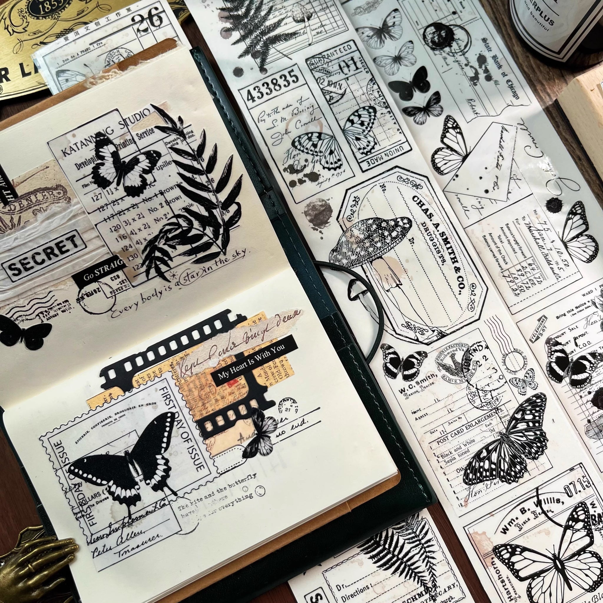 Yier Masking Tape: Butterfly and Letter