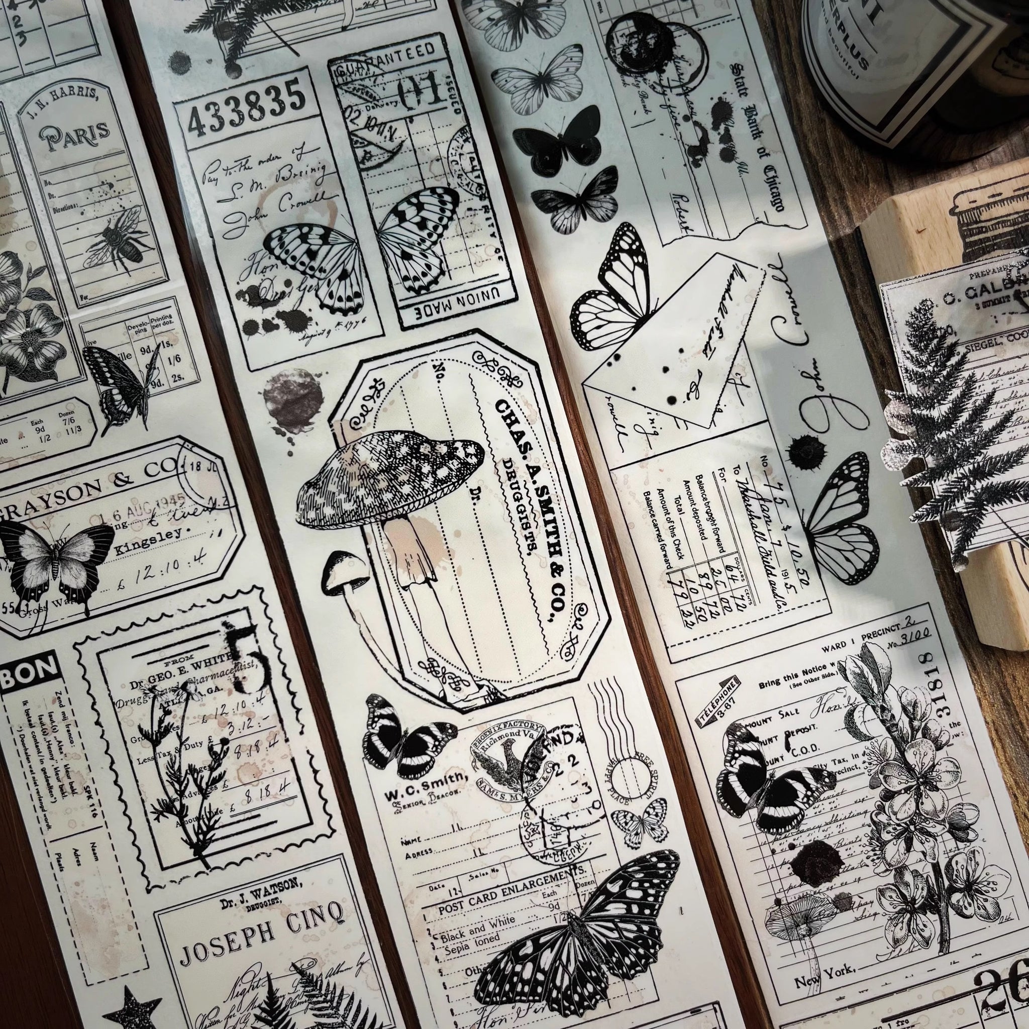 Yier Masking Tape: Butterfly and Letter