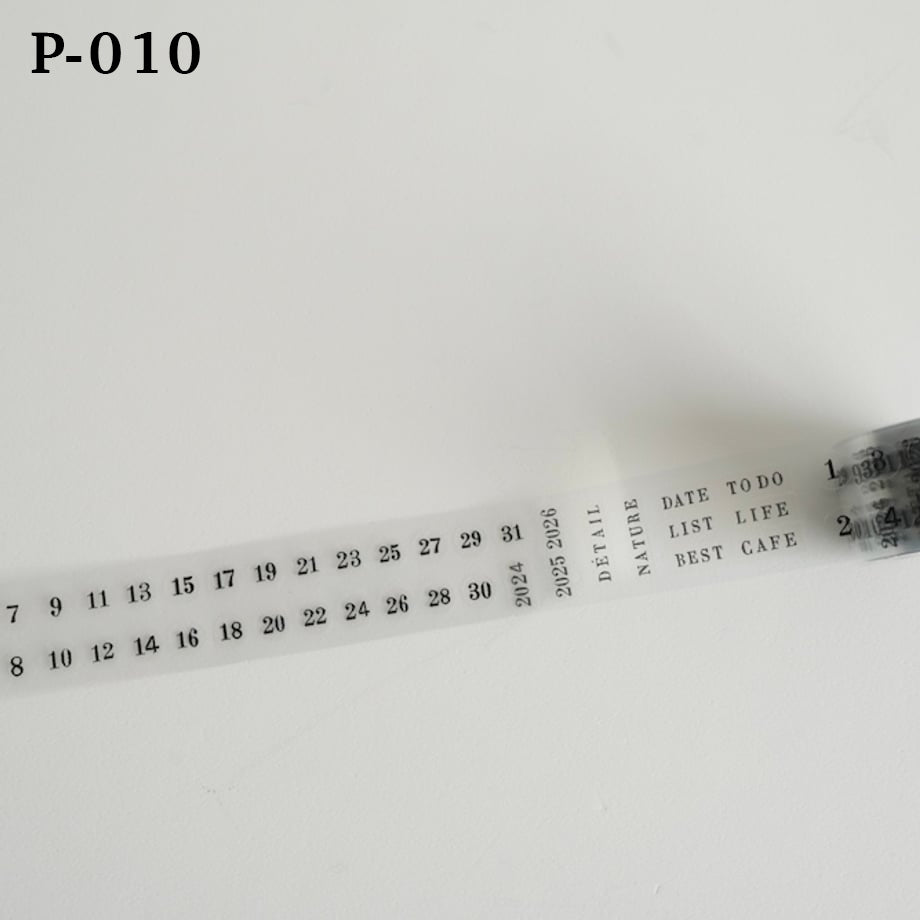 Yohaku Clear Tapes: P-006 to P-010