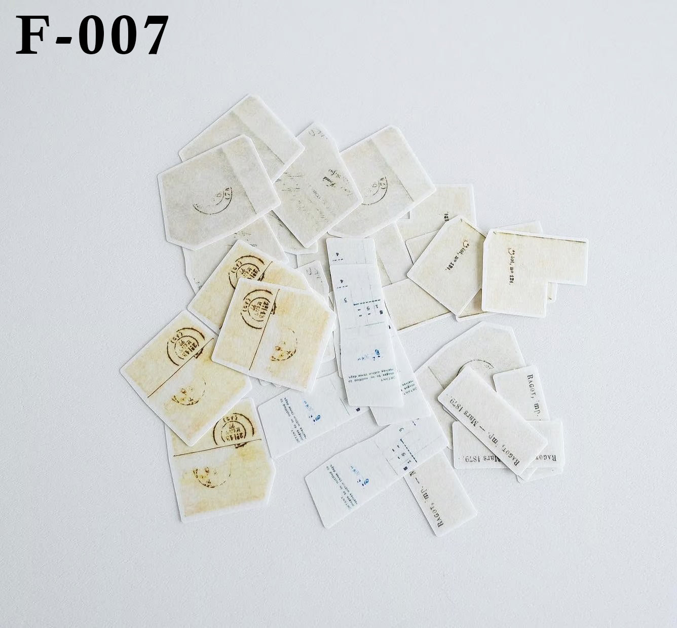 Yohaku Flake Seal Stickers: F-002 to F-014