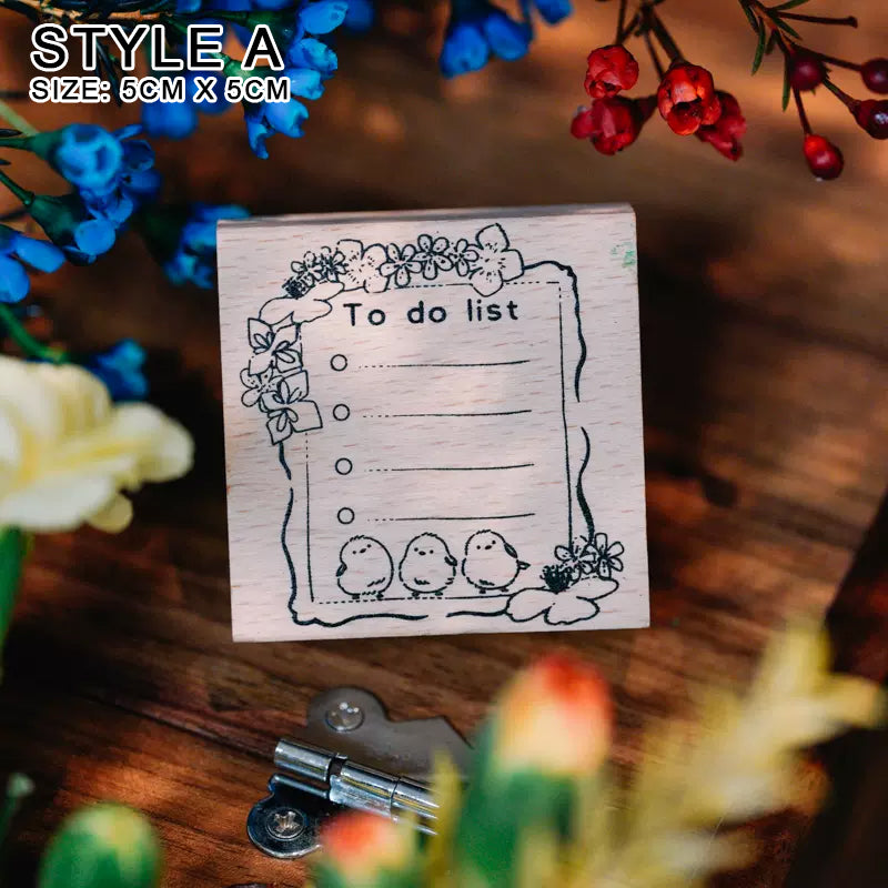 Yowoo Studio Rubber Stamp: Journal Label