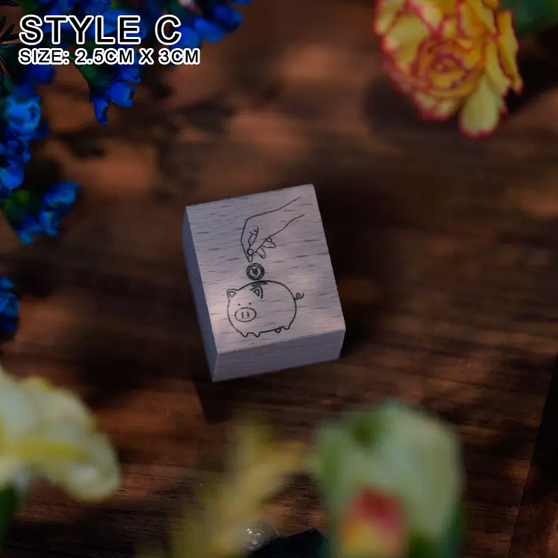Yowoo Studio Rubber Stamp: Journal Label
