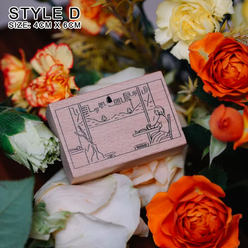 Yowoo Studio Rubber Stamp: Simple Life