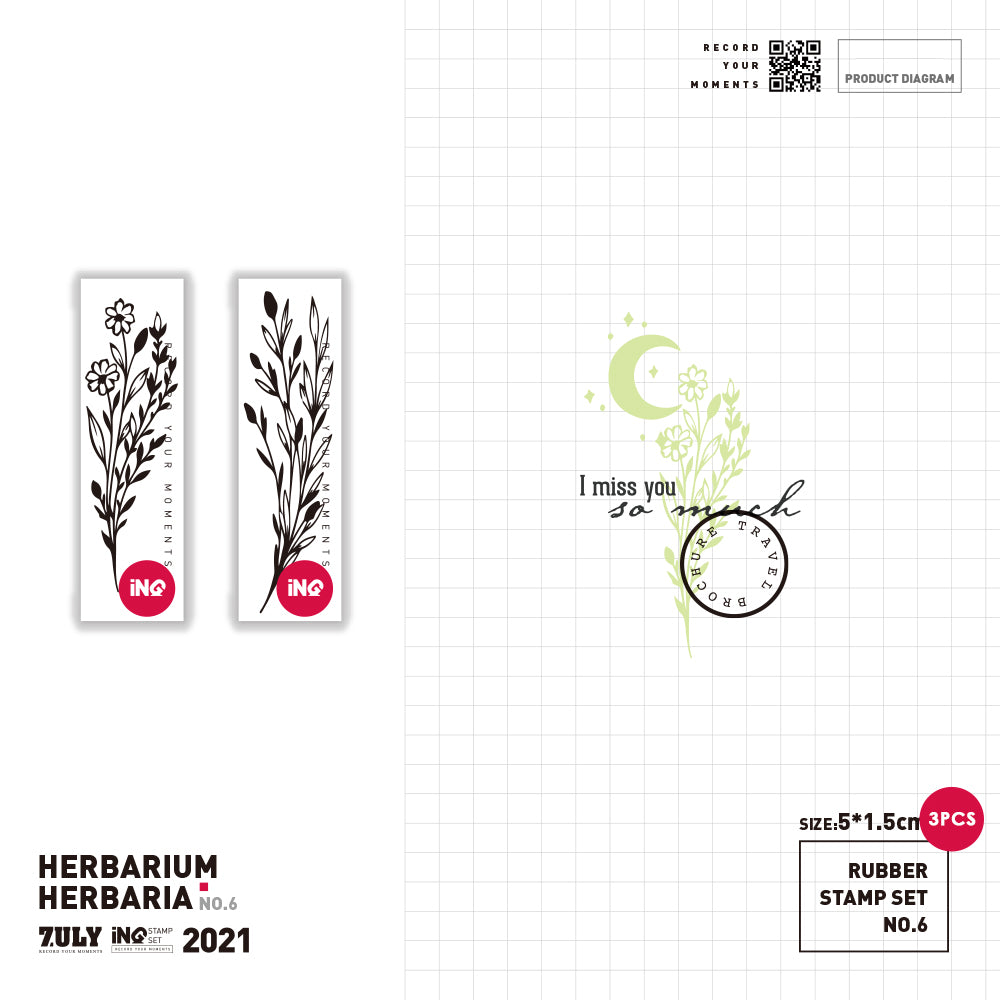 7ULY Rubber Stamp: Herbarium Herbaria Series