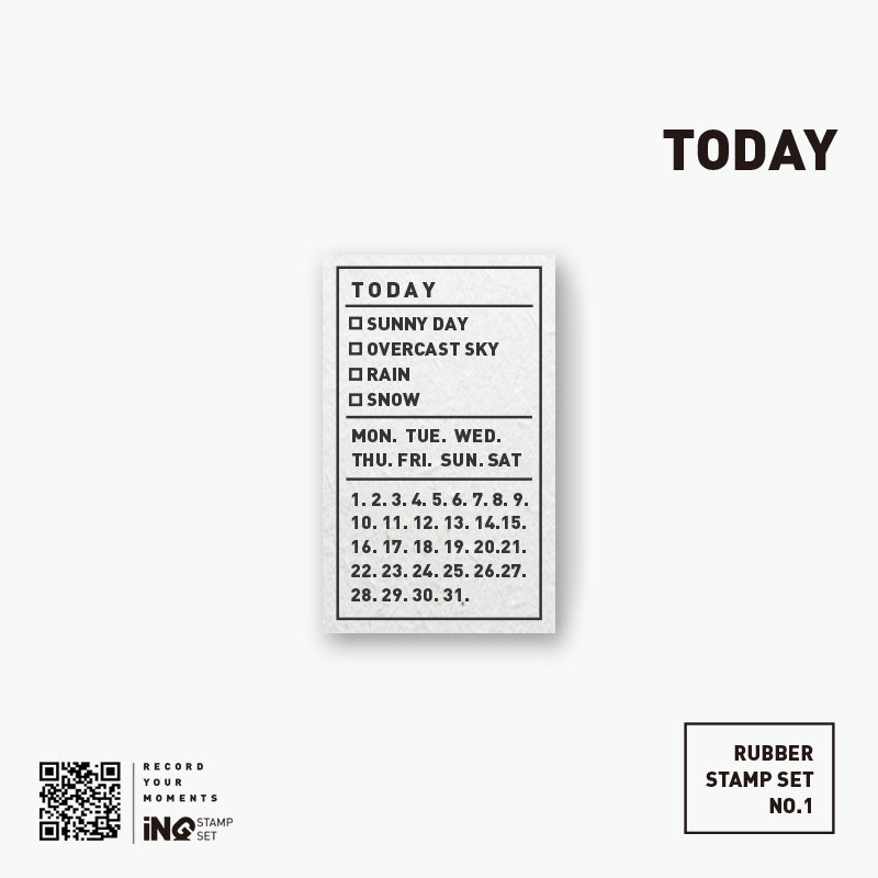 7ULY Rubber Stamp: Calendar