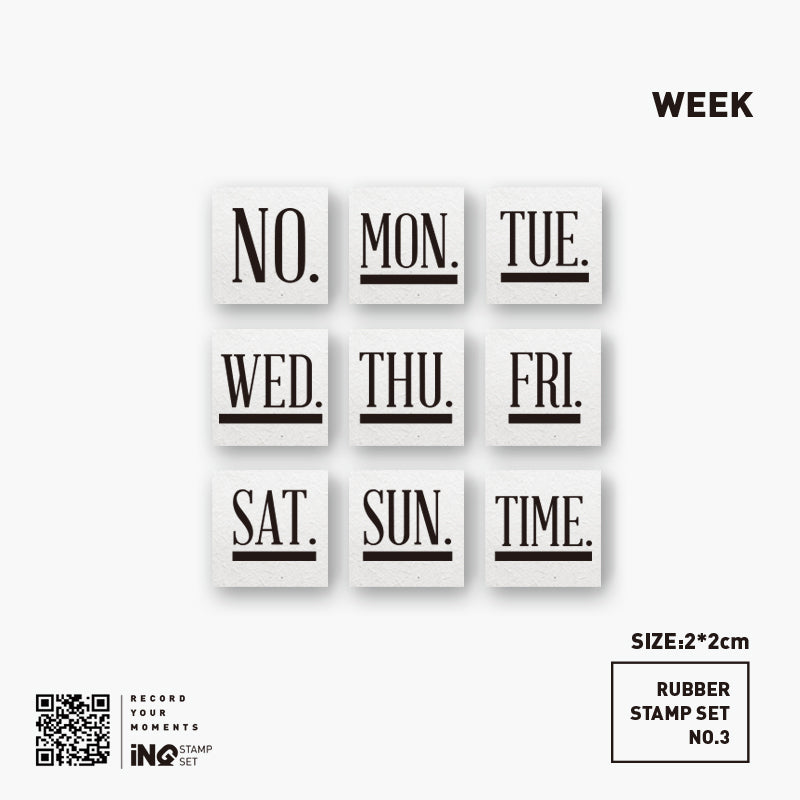 7ULY Rubber Stamp: Calendar